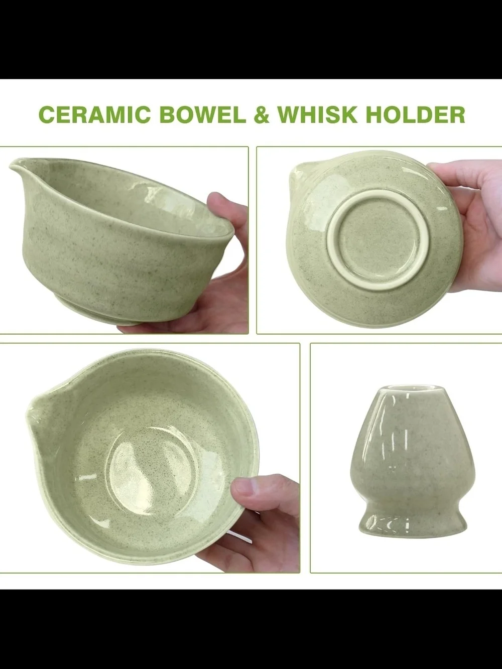 Matcha Whisk Set - Green Bamboo Matcha Tea Accessories